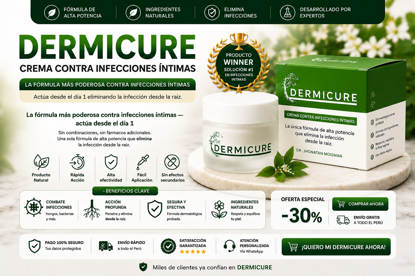 DERMICURE PROTECCIÓN ÍNTIMA DE ALTA POTENCIA
