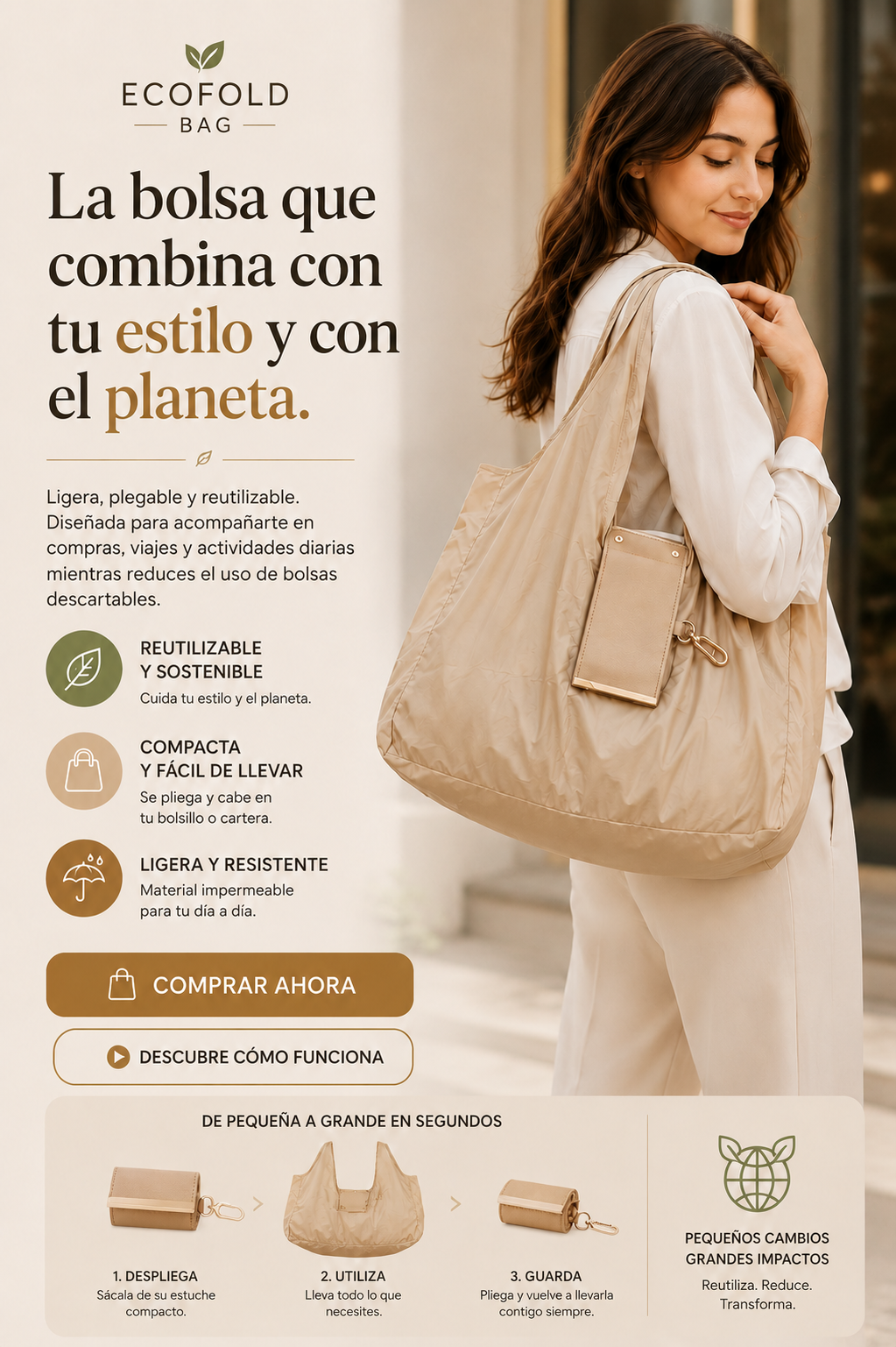 Bolsa de compras plegable
