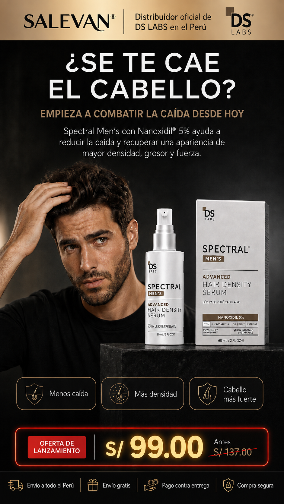 SPECTRAL MEN´S | Suero Anti-Calvicie