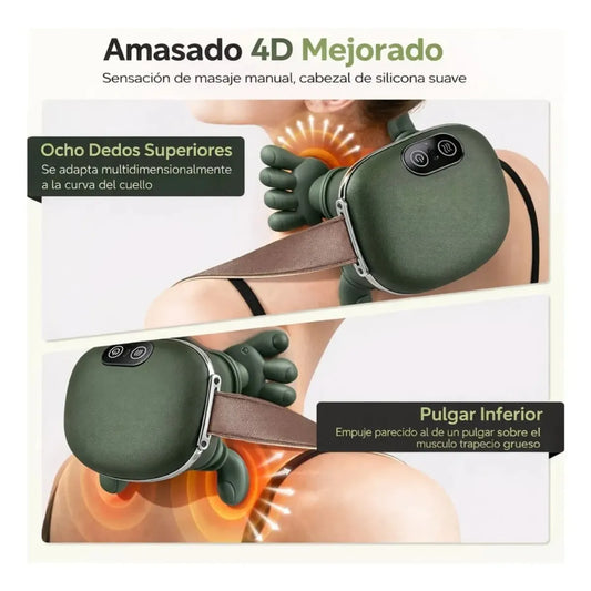 Masajeador De Cuello Y Espalda Con Calor Tejido Profundo