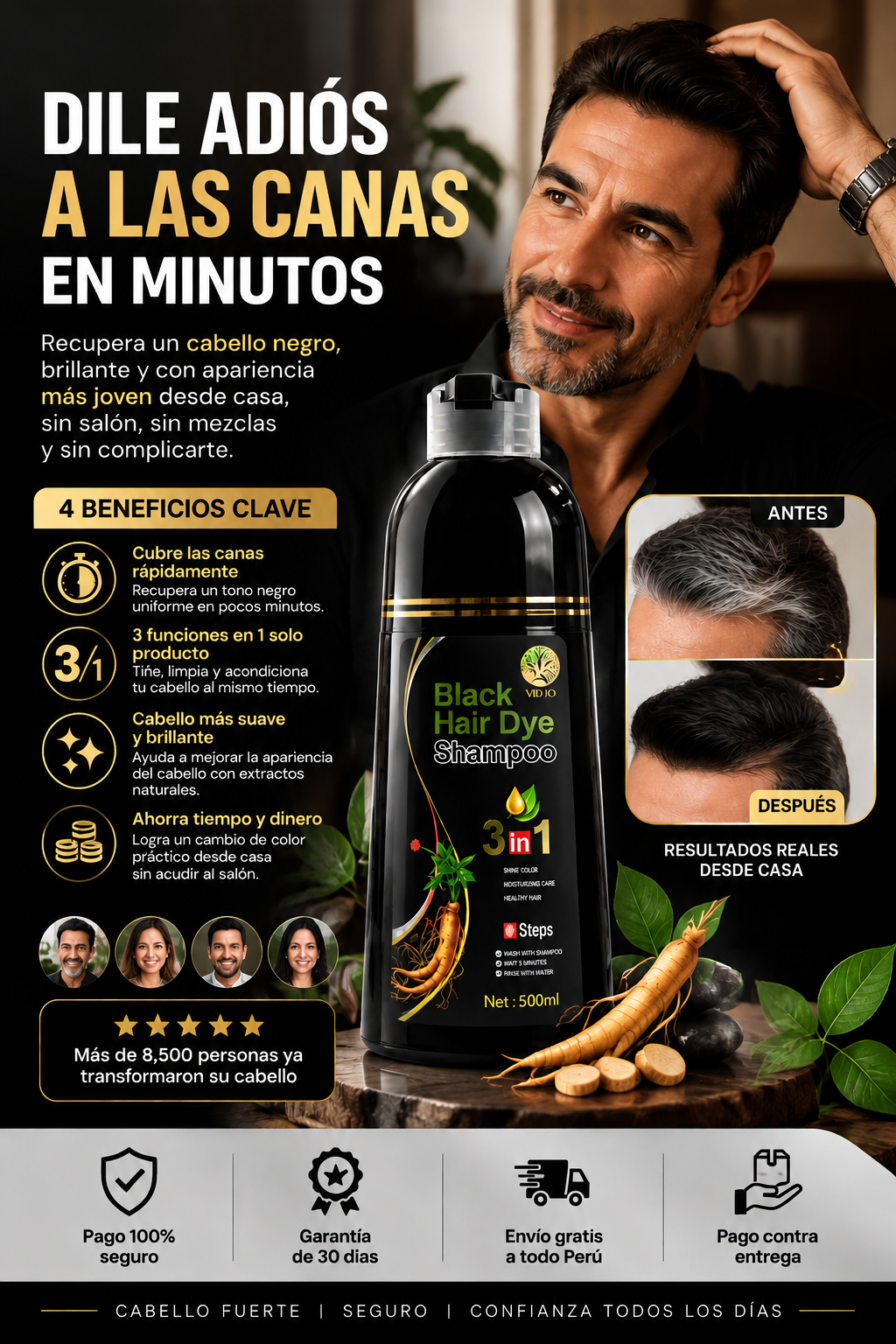 Shampoo Cubre canas 500 ml